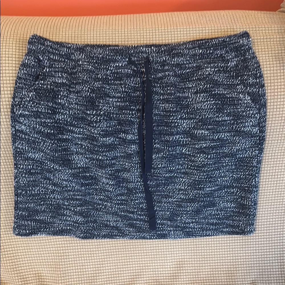 LOFT Blue and White Mini Pencil Skirt